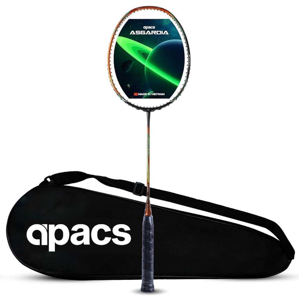 Apacs Asgardia Lite (73 grams Ultra Lightweight) Made in Vietnam | Japanese Graphite Unstrung Badminton Racket with Full Cover | G2-4 1/8 inches (Purple) Apacs Asgardia Lite (73 grams Ultra Lightweight) Made in Vietnam | Japanese Graphite Unstrung Badminton Racket with Full Cover | G2-4 1/8 inches (Purple)