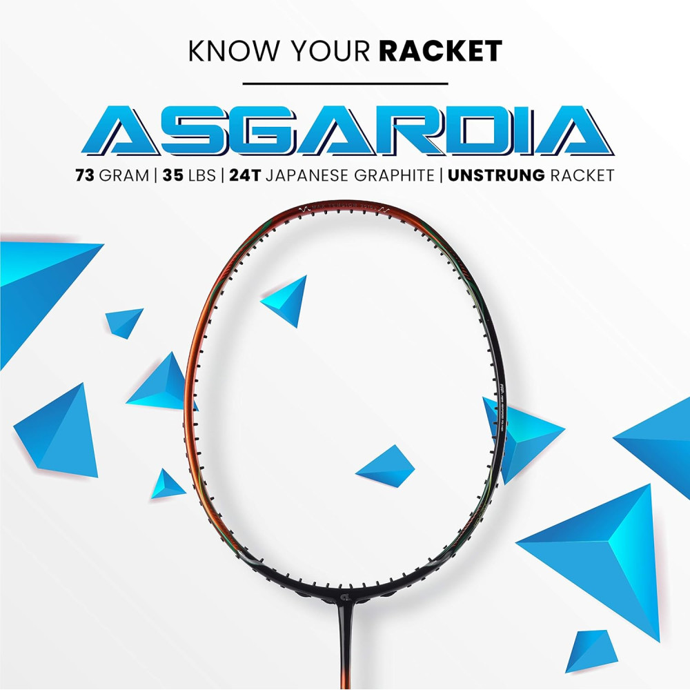 Apacs Asgardia Lite (73 grams Ultra Lightweight) Made in Vietnam | Japanese Graphite Unstrung Badminton Racket with Full Cover | G2-4 1/8 inches (Purple) Apacs Asgardia Lite (73 grams Ultra Lightweight) Made in Vietnam | Japanese Graphite Unstrung Badminton Racket with Full Cover | G2-4 1/8 inches (Purple)