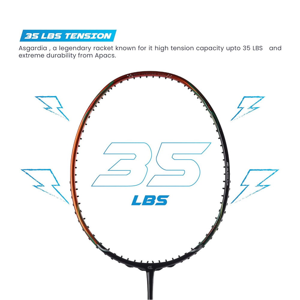 Apacs Asgardia Lite (73 grams Ultra Lightweight) Made in Vietnam | Japanese Graphite Unstrung Badminton Racket with Full Cover | G2-4 1/8 inches (Purple) Apacs Asgardia Lite (73 grams Ultra Lightweight) Made in Vietnam | Japanese Graphite Unstrung Badminton Racket with Full Cover | G2-4 1/8 inches (Purple)