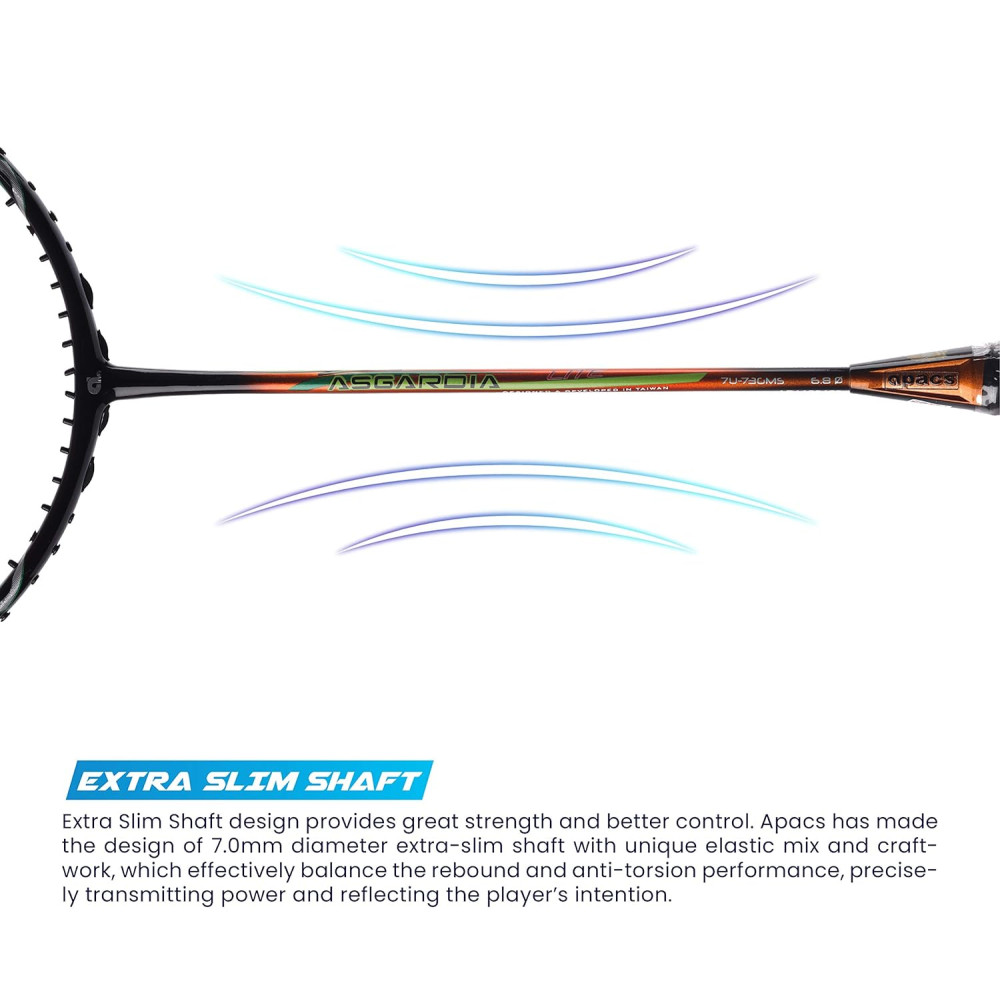 Apacs Asgardia Lite (73 grams Ultra Lightweight) Made in Vietnam | Japanese Graphite Unstrung Badminton Racket with Full Cover | G2-4 1/8 inches (Purple) Apacs Asgardia Lite (73 grams Ultra Lightweight) Made in Vietnam | Japanese Graphite Unstrung Badminton Racket with Full Cover | G2-4 1/8 inches (Purple)