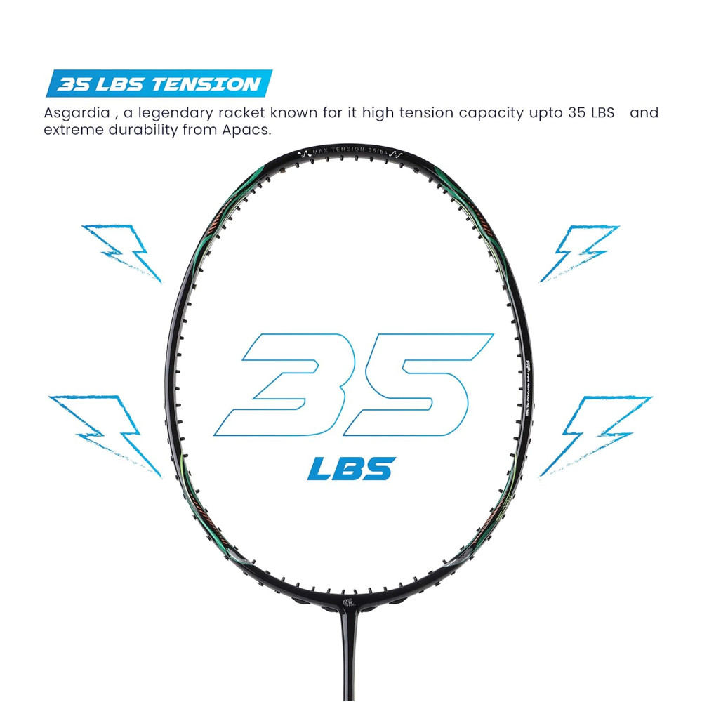 Apacs Asgardia Lite (73 grams Ultra Lightweight) Made in Vietnam | Japanese Graphite Unstrung Badminton Racket with Full Cover | G2-4 1/8 inches (Purple) Apacs Asgardia Lite (73 grams Ultra Lightweight) Made in Vietnam | Japanese Graphite Unstrung Badminton Racket with Full Cover | G2-4 1/8 inches (Purple)
