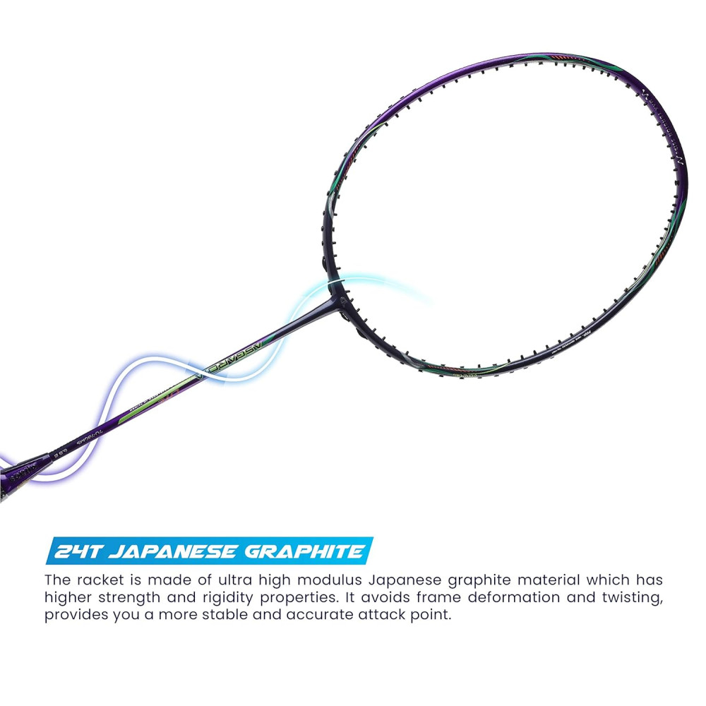 Apacs Asgardia Lite (73 grams Ultra Lightweight) Made in Vietnam | Japanese Graphite Unstrung Badminton Racket with Full Cover | G2-4 1/8 inches (Purple) Apacs Asgardia Lite (73 grams Ultra Lightweight) Made in Vietnam | Japanese Graphite Unstrung Badminton Racket with Full Cover | G2-4 1/8 inches (Purple)