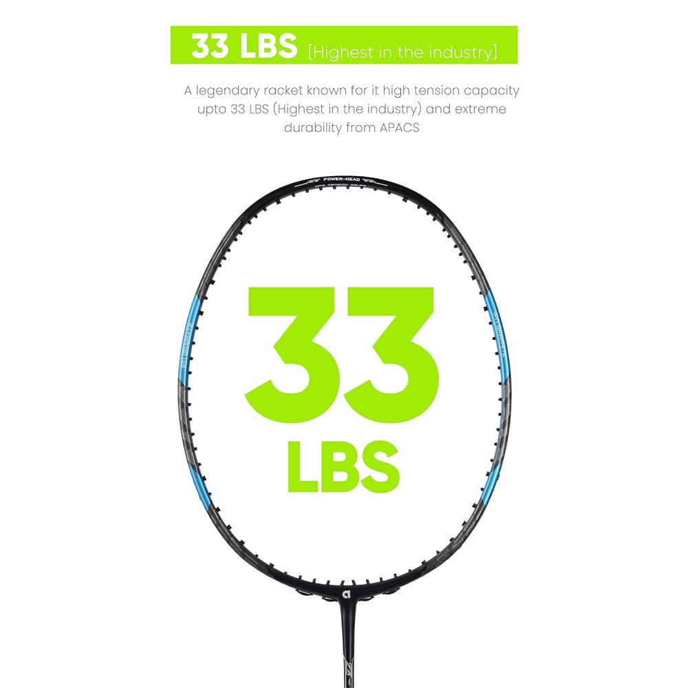 Apacs Z-Ziggler Lite (76g, 33 LBS) Unstrung Badminton Racquet with Full Cover (Black/Blue) Apacs Z-Ziggler Lite (76g, 33 LBS) Unstrung Badminton Racquet with Full Cover (Black/Blue)