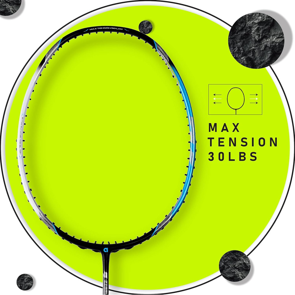 APACS Z-Ziggler 72 (30 LBS, 72g) Unstrung Badminton Racket with Full Cover (Black Blue) APACS Z-Ziggler 72 (30 LBS, 72g) Unstrung Badminton Racket with Full Cover (Black Blue)