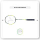 YOUNG Fury 7 Graphite Lightweight Professional Badminton Racket, Head Light, High Modulus Graphite, Strung, (Black/Yellow), Includes Full Cover