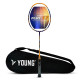YOUNG (Malaysia) Fury 17 Graphite Professional Badminton Racket, Lightweight, Head Light, One Piece High Modulus 24-Ton Graphite (Orange/Blue), Strung, Includes Full Cover YOUNG (Malaysia) Fury 17 Graphite Professional Badminton Racket, Lightweight, Head Light, One Piece High Modulus 24-Ton Graphite (Orange/Blue), Strung, Includes Full Cover