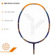 YOUNG (Malaysia) Fury 17 Graphite Professional Badminton Racket, Lightweight, Head Light, One Piece High Modulus 24-Ton Graphite (Orange/Blue), Strung, Includes Full Cover YOUNG (Malaysia) Fury 17 Graphite Professional Badminton Racket, Lightweight, Head Light, One Piece High Modulus 24-Ton Graphite (Orange/Blue), Strung, Includes Full Cover