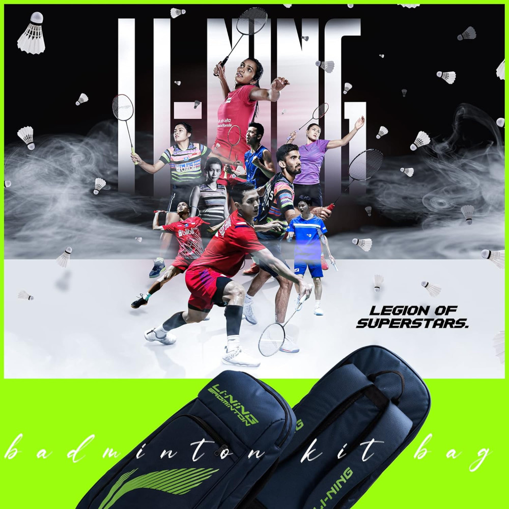 Li-Ning Titan Polyester Badminton Back Pack Li-Ning Titan Polyester Badminton Back Pack