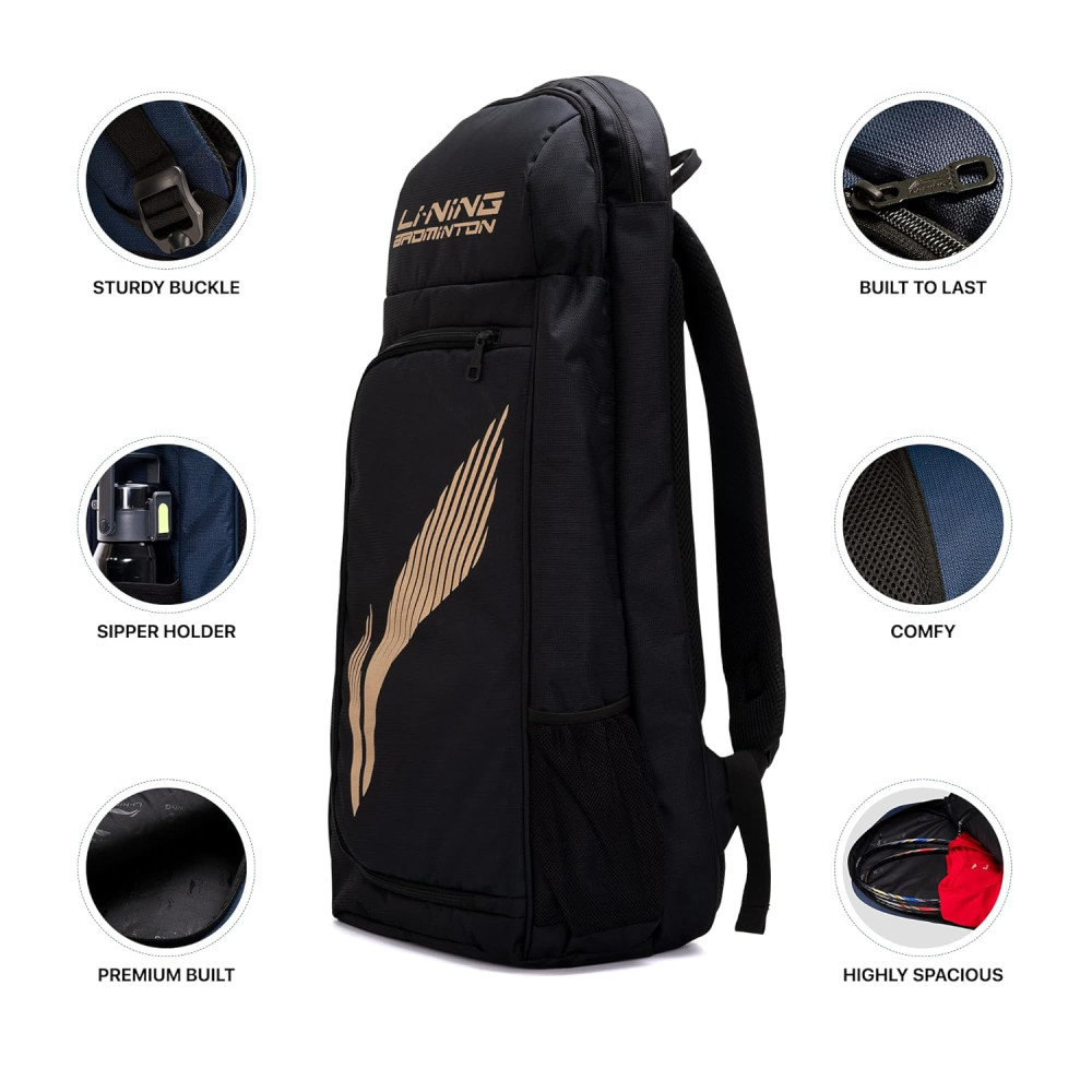 Li-Ning Titan Polyester Badminton Back Pack Li-Ning Titan Polyester Badminton Back Pack