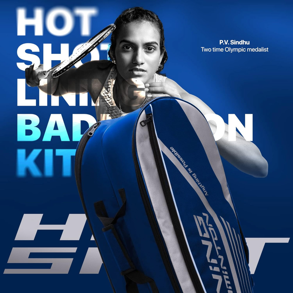 Li-Ning Hot Shot Triple Zipper Polyester Badminton Kit Bag | Easy - Access Compartments | Spacious | Unisex - Men, Boys, Girls, Women Li-Ning Hot Shot Triple Zipper Polyester Badminton Kit Bag | Easy - Access Compartments | Spacious | Unisex - Men, Boys, Girls, Women