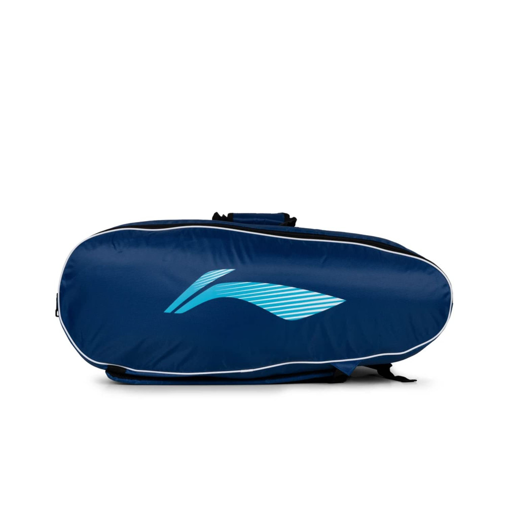 Li-Ning Hustler Triple Compartment with Side Pouch (9 in 1) Badminton Kit Bag (Navy/Turquoise Blue) Li-Ning Hustler Triple Compartment with Side Pouch (9 in 1) Badminton Kit Bag (Navy/Turquoise Blue)