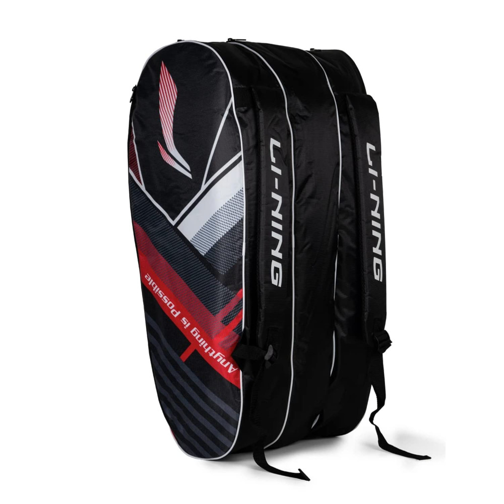 Li-Ning Hustler Triple Compartment with Side Pouch (9 in 1) Badminton Kit Bag (Navy/Turquoise Blue) Li-Ning Hustler Triple Compartment with Side Pouch (9 in 1) Badminton Kit Bag (Navy/Turquoise Blue)