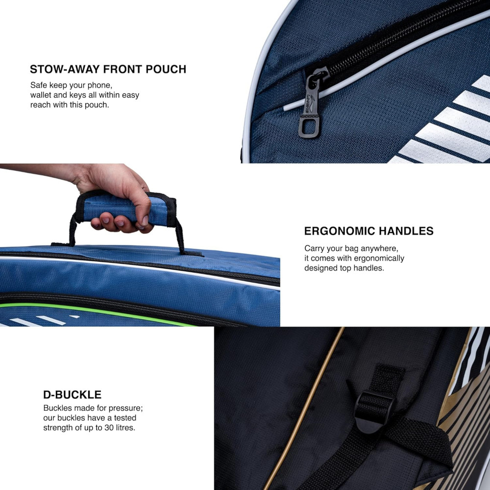 Li-Ning Stripe Double Zipper Polyester Badminton Kit Bag Li-Ning Stripe Double Zipper Polyester Badminton Kit Bag