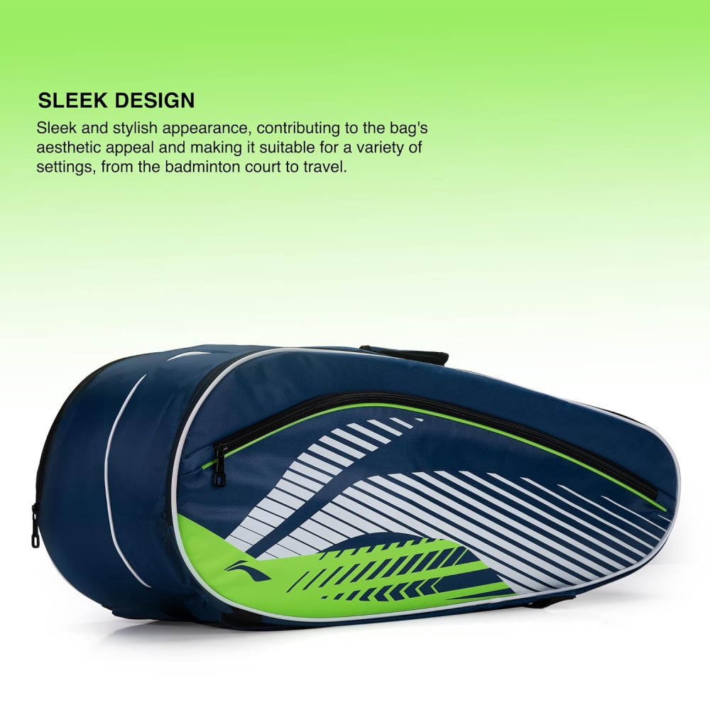Li-Ning Stripe Double Zipper Polyester Badminton Kit Bag Li-Ning Stripe Double Zipper Polyester Badminton Kit Bag