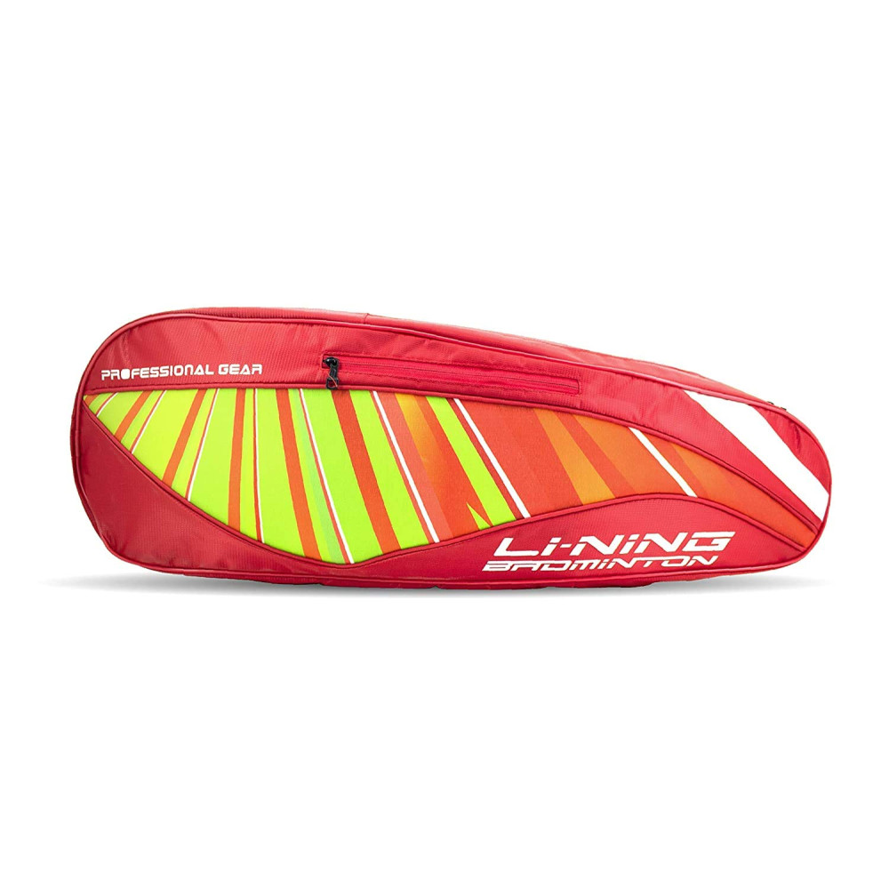 Li-Ning 2 In1 Badminton Racketbag Abdp444-3, Polyester, Red Li-Ning 2 In1 Badminton Racketbag Abdp444-3, Polyester, Red