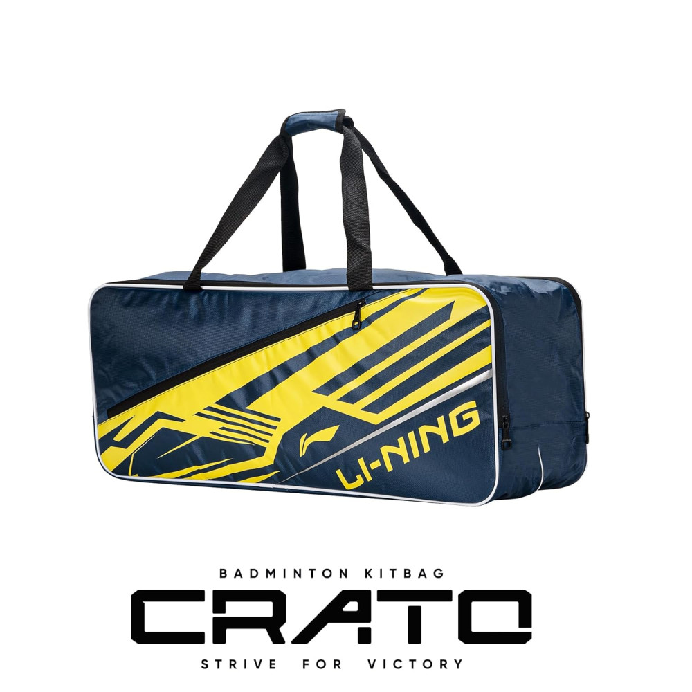 Li-Ning Crato Triple Zipper Polyester Badminton Kit Bag Li-Ning Crato Triple Zipper Polyester Badminton Kit Bag