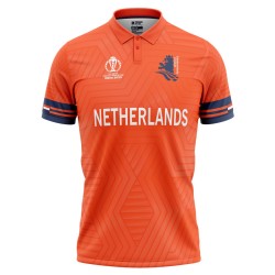 Netherlands ODI World Cup 2023 Half Sleeves Cricket Fan Jersey - 100% Dryfit Polyester - With Name Personalisation