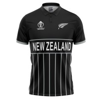 New Zealand ODI World Cup 2023 Half Sleeves Cricket Fan Jersey - 100% Dryfit Polyester - With Name Personalisation