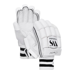 Whitedot Capital White Cricket Batting Gloves
