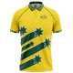 Australia Half Sleeves Cricket Fan Jersey - 100% Dryfit Polyester - With Name Personalization
