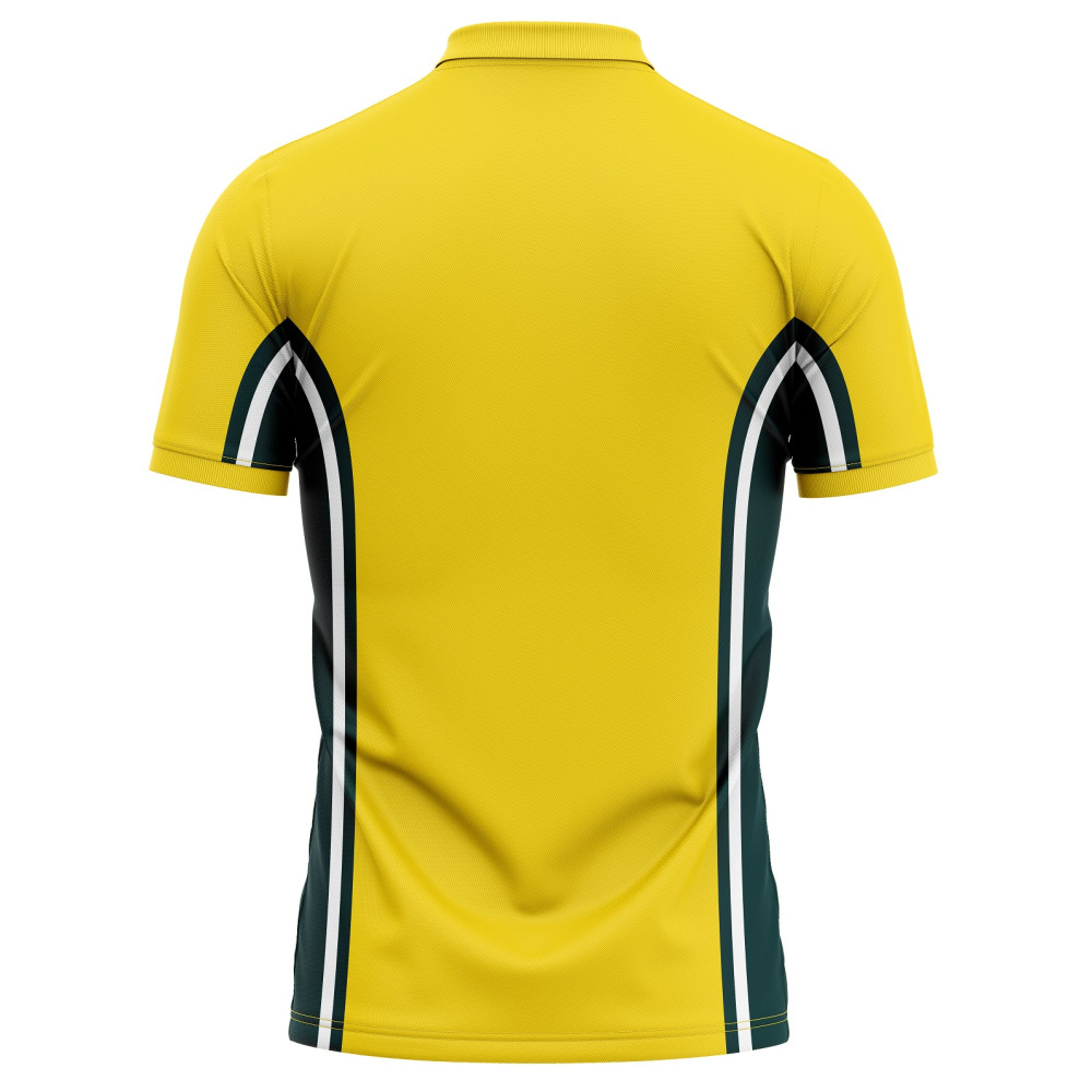 Australia Half Sleeves Cricket Fan Jersey - 100% Dryfit Polyester - With Name Personalization Australia Half Sleeves Cricket Fan Jersey - 100% Dryfit Polyester - With Name Personalization