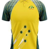 Australia Half Sleeves Cricket Fan Jersey - 100% Dryfit Polyester - With Name Personalization