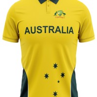 Australia Half Sleeves Cricket Fan Jersey - 100% Dryfit Polyester - With Name Personalization