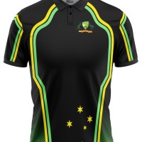 Australia Half Sleeves Cricket Fan Jersey - 100% Dryfit Polyester - With Name Personalization