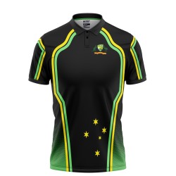 Australia Half Sleeves Cricket Fan Jersey - 100% Dryfit Polyester - With Name Personalization