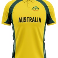 Australia Half Sleeves Cricket Fan Jersey - 100% Dryfit Polyester - With Name Personalization