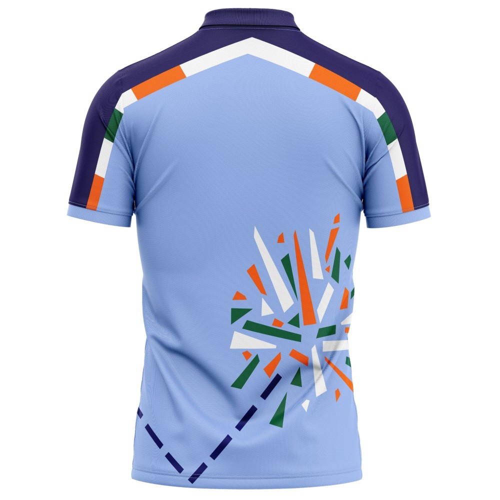 India 1996 ICC Champions Trophy Half Sleeves Cricket Fan Jersey - 100% Dryfit Polyester - With Name Personalisation