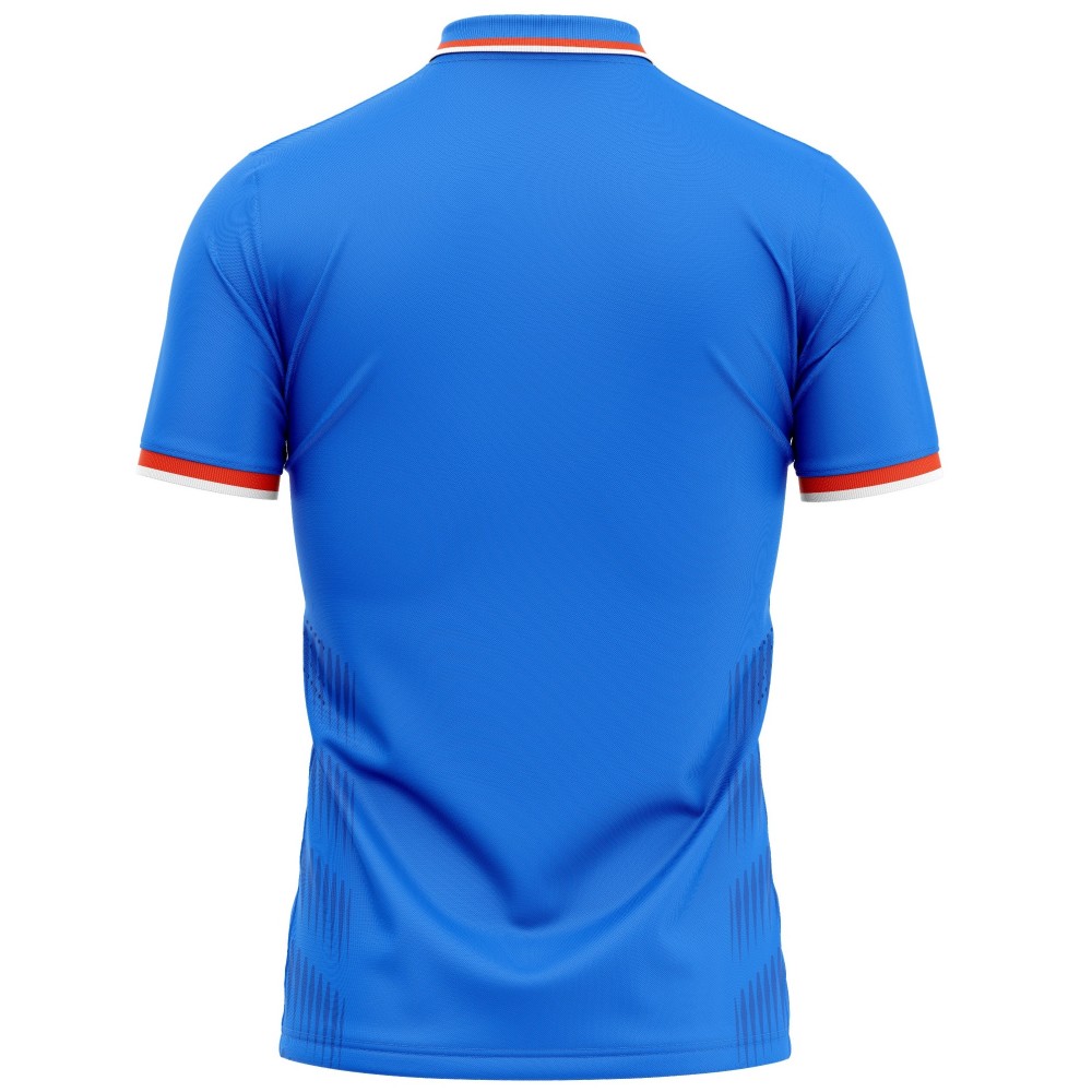 India ICC World Cup 2015 Half Sleeves Cricket Fan Jersey - 100% Dryfit Polyester - With Name Personalization