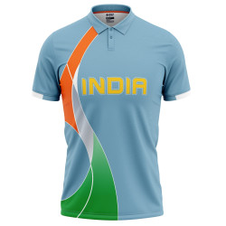 India T20 World Cup 2007 Half Sleeves Cricket Fan Jersey - 100% Dryfit Polyester - With Name Personalisation