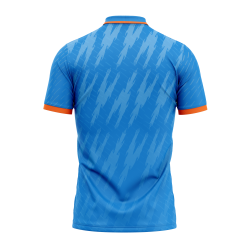 India Blue ODI World Cup 2023 Half Sleeves Cricket Fan Jersey - 100% Dryfit Polyester - With Name Personalisation