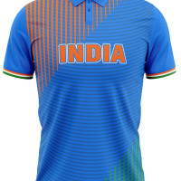 India ICC T20 World Cup 2016 Half Sleeves Cricket Fan Jersey - 100% Dryfit Polyester - With Name Personalization
