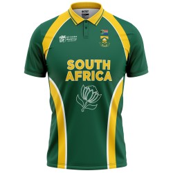South Africa 2007 ICC World Cup Half Sleeves Cricket Fan Jersey - 100% Dryfit Polyester - With Name Personalization