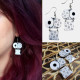 Roll Paper Earrings Paper Towel Earrings Funny Fun Toilet Roll Toilet Paper Earrings Roll Paper Earrings Paper Towel Earrings Funny Fun Toilet Roll Toilet Paper Earrings