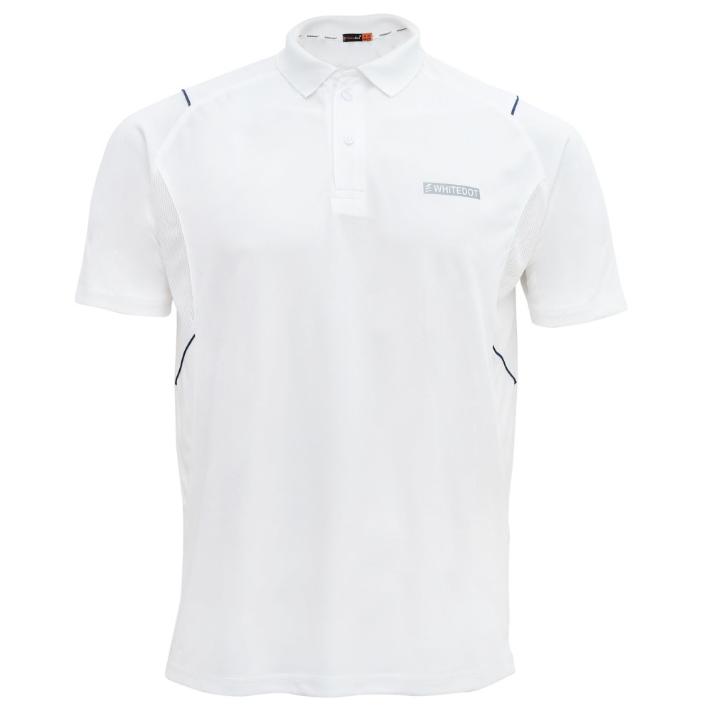 Whitedot Omega Dri-FIT Cricket White Polo T-Shirt Whitedot Omega Dri-FIT Cricket White Polo T-Shirt