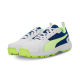 Puma High Run Cricket Shoes - PUMA White-Blazing Blue-Fast Yellow Puma High Run Cricket Shoes - PUMA White-Blazing Blue-Fast Yellow